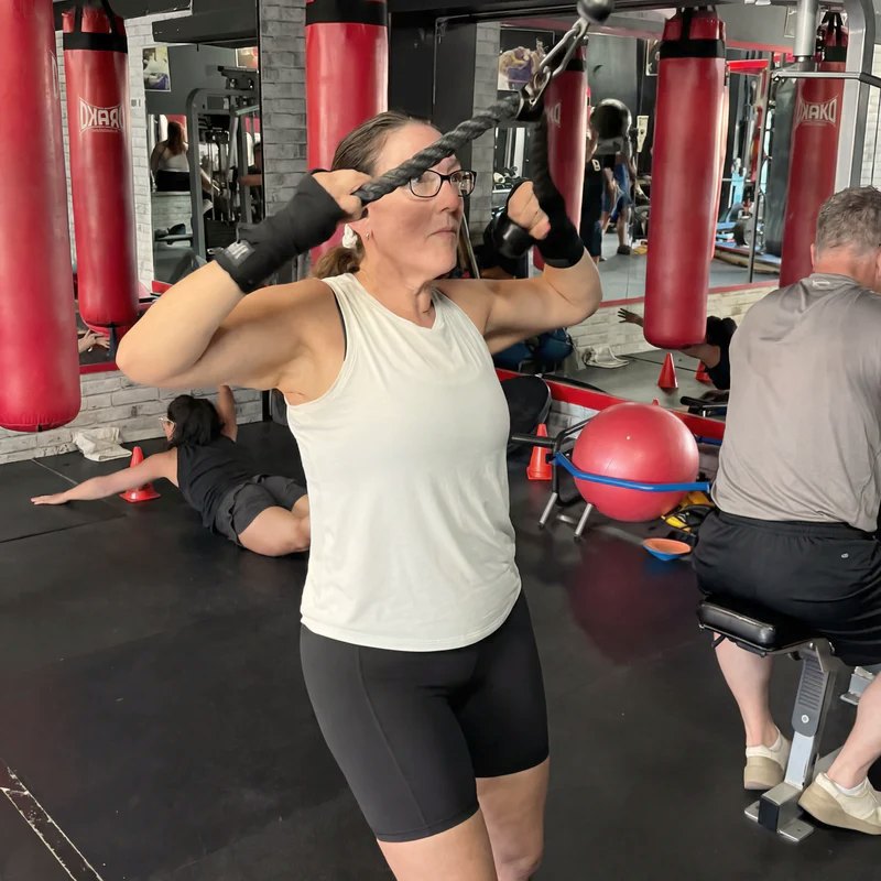 She Hits training at Box2Fit