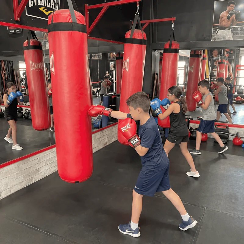 Kids boxing class at Box2Fit